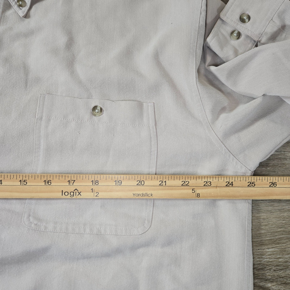 Columbia GRT Shirt Mens XL Khaki Tan Long Sleeve Button Up Hiking Viscose - Picture 11 of 13